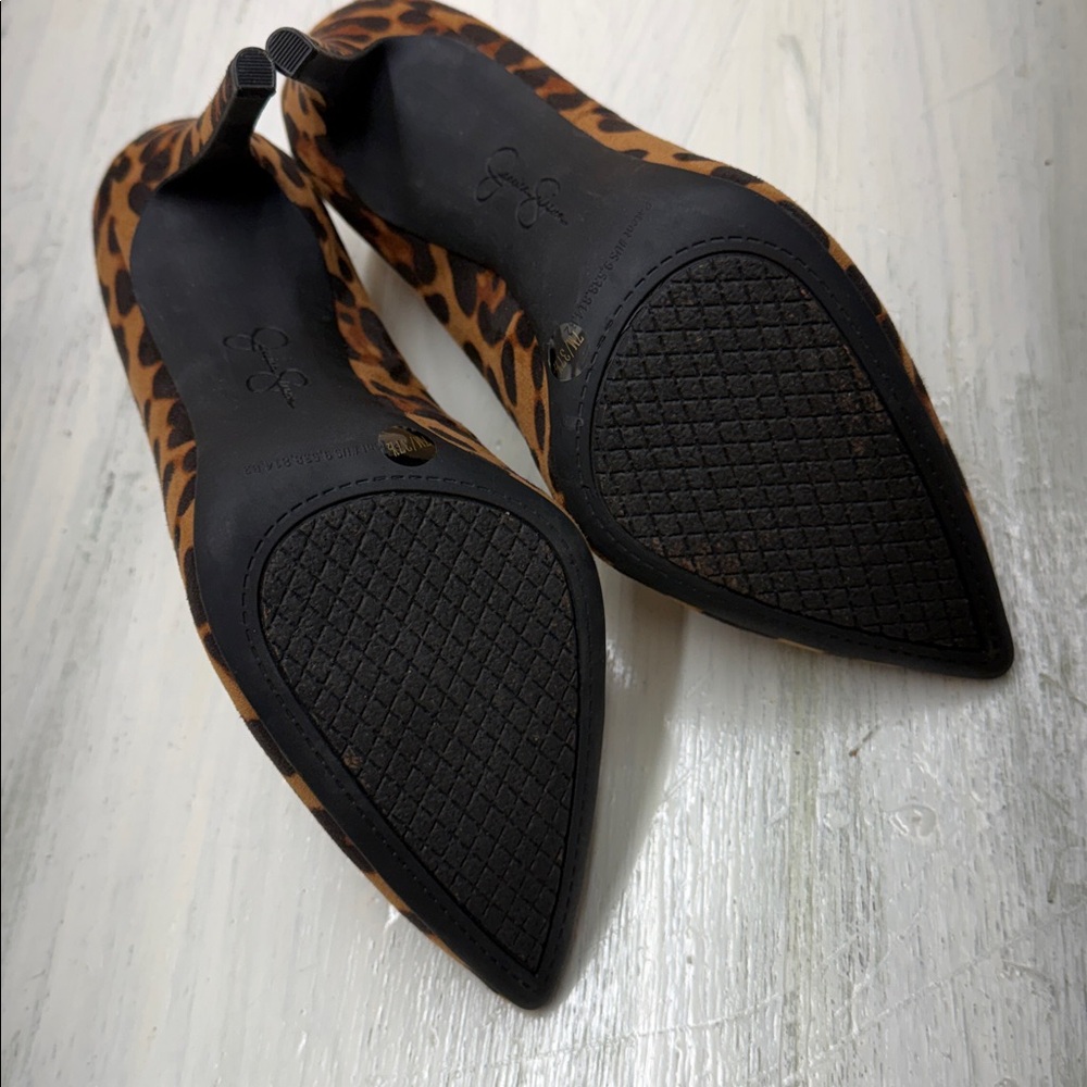 Jessica Simpson Leopard Print Stiletto Heels Sz 7M - Picture 8 of 10